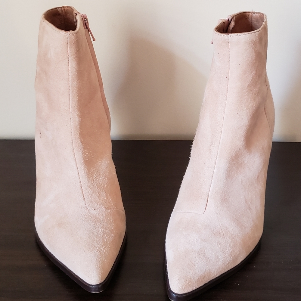 Womens Tan Suede Booties